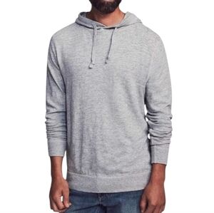 FAHERTY MEN SUNWASHED SLUB HOODIE LIGHT GREY HEATHER